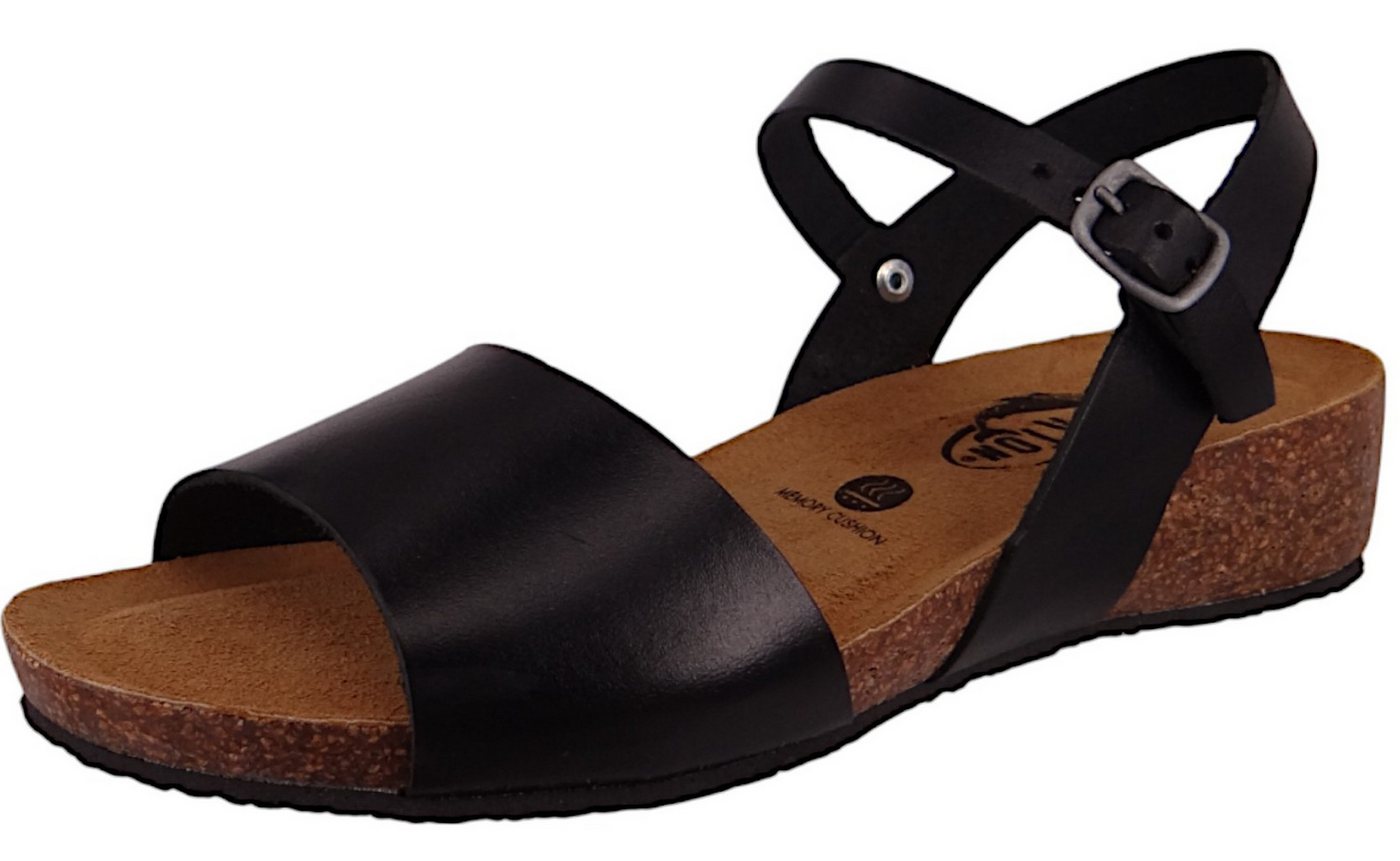 Plakton 775896 NOW Vaquetilla Wedge/Keil Negro Sandale