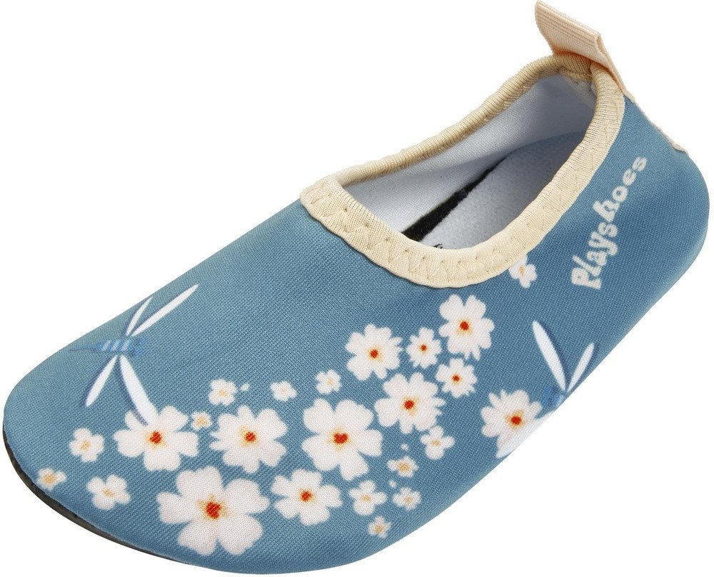 Playshoes Barfuß-Schuhe Blümchen Barfußschuh (Petrol)