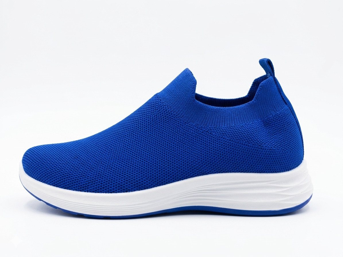 Pogolino PG160 Slip-On Sneaker Damen Slip-On Sneakers dehnbar herausnehmbare Sohle atmungsaktiv (blau)