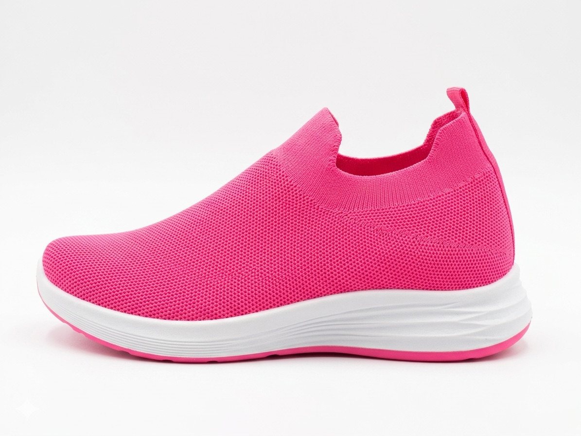 Pogolino PG160 Slip-On Sneaker Damen Slip-On Sneakers dehnbar herausnehmbare Sohle atmungsaktiv (rosa)