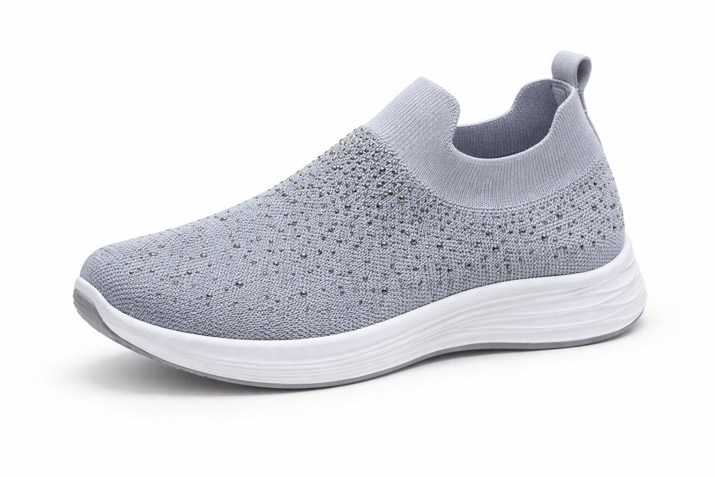 Pogolino PG37 Slip-On Sneaker Slip-On Sneakers mit Glitzer und Fußbett herausnehmbare Sohle
