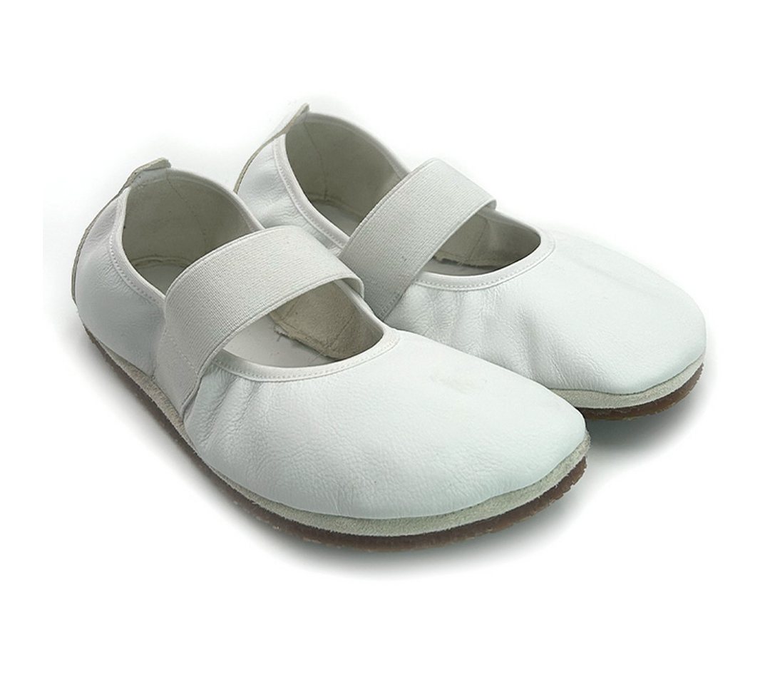 POLOLO Barfuß Ballerina Kaya, Damen Barfußschuh aus natürlich gegerbtem Leder