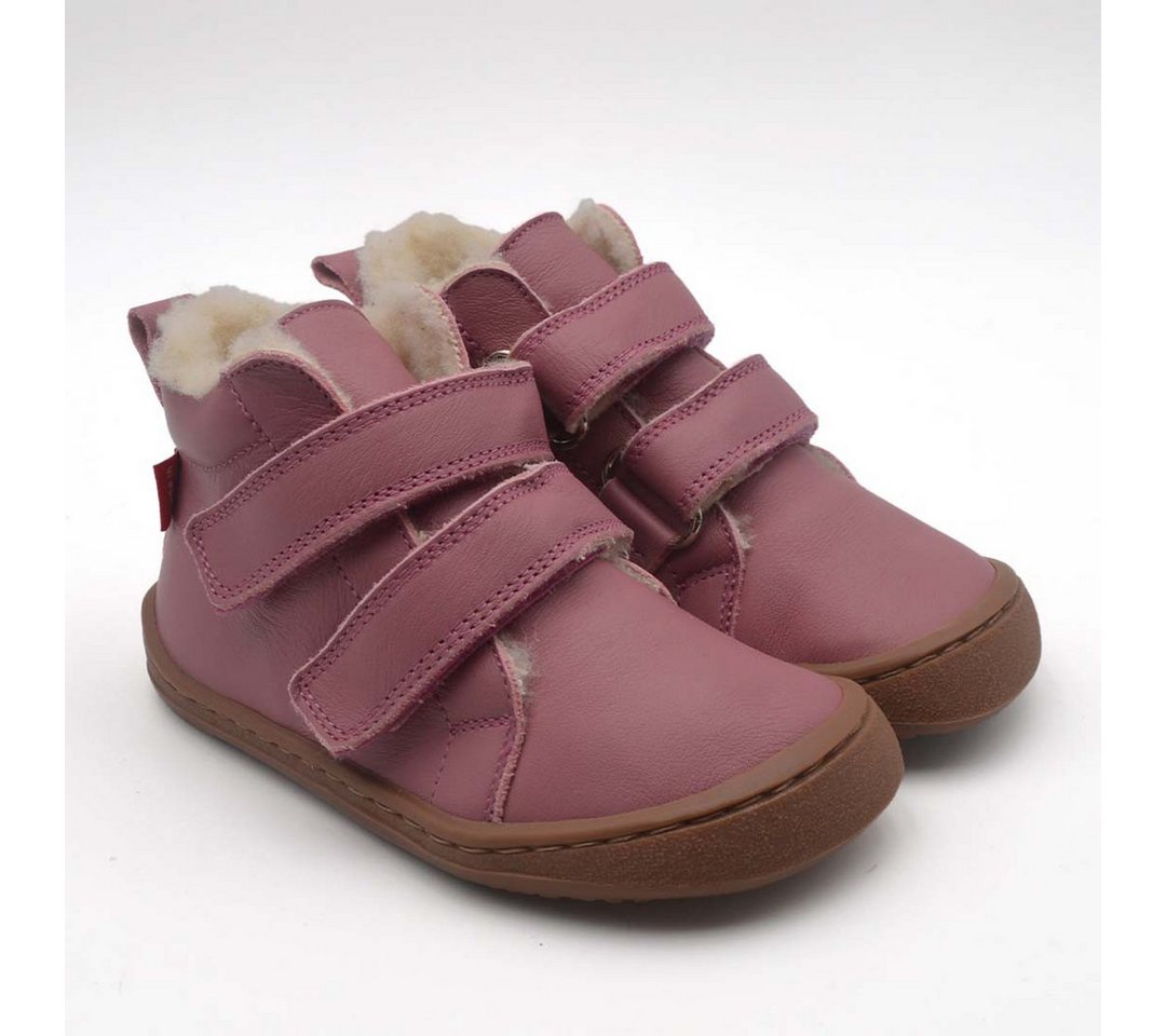 POLOLO Barfuß Winterstiefel für Kinder, bequemer Winterstiefel gefüttert mit Bio Wolle