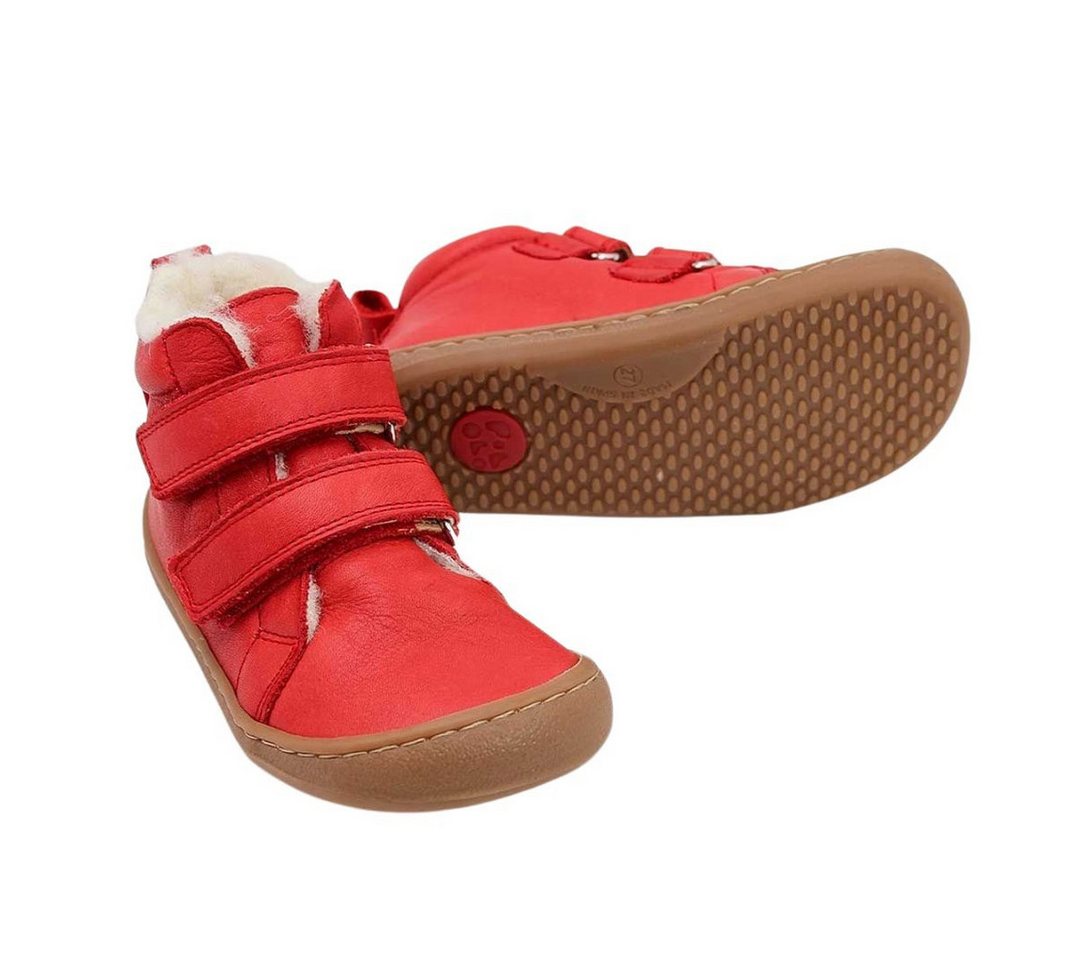 POLOLO Barfuß Winterstiefel für Kinder, bequemer Winterstiefel gefüttert mit Bio Wolle