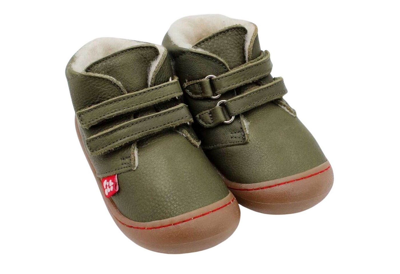 POLOLO Barfuß Winterstiefel für Kinder mit Wollfutter, Kinder Lauflernschuh mit flexibler Sohle