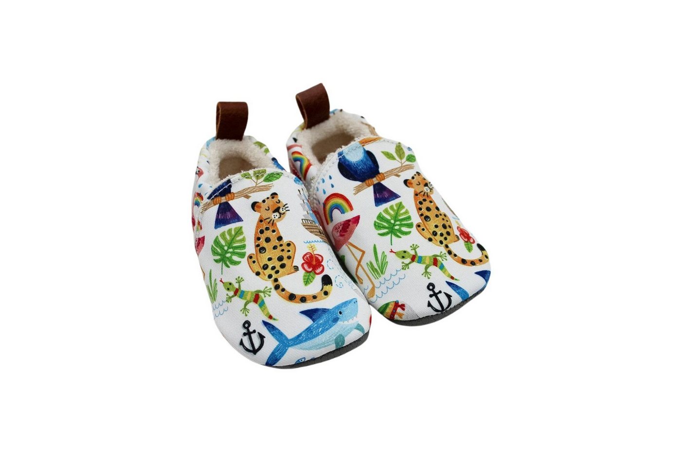 POLOLO Kinderschuhe mit lustigen Tiermotiven, aus Seaqual Yarn, Kinder Hausschuh