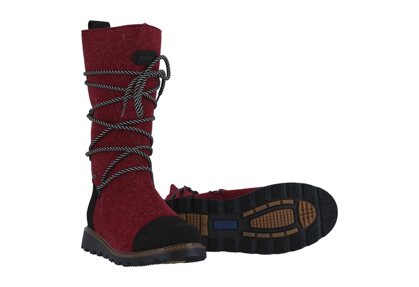 Pomar Ruka GTX (Filzstiefel, wasserdicht, extrem warm) rot Damen Winterstiefel