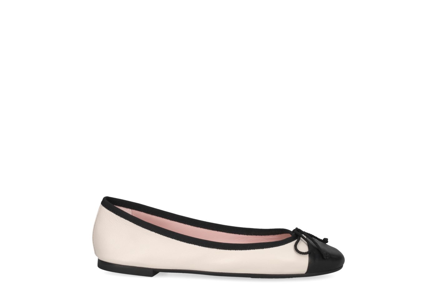 Pretty Ballerinas 52.070 COTON NEGRO, Ballerina, Creme/Schwarz, Damen Ballerina