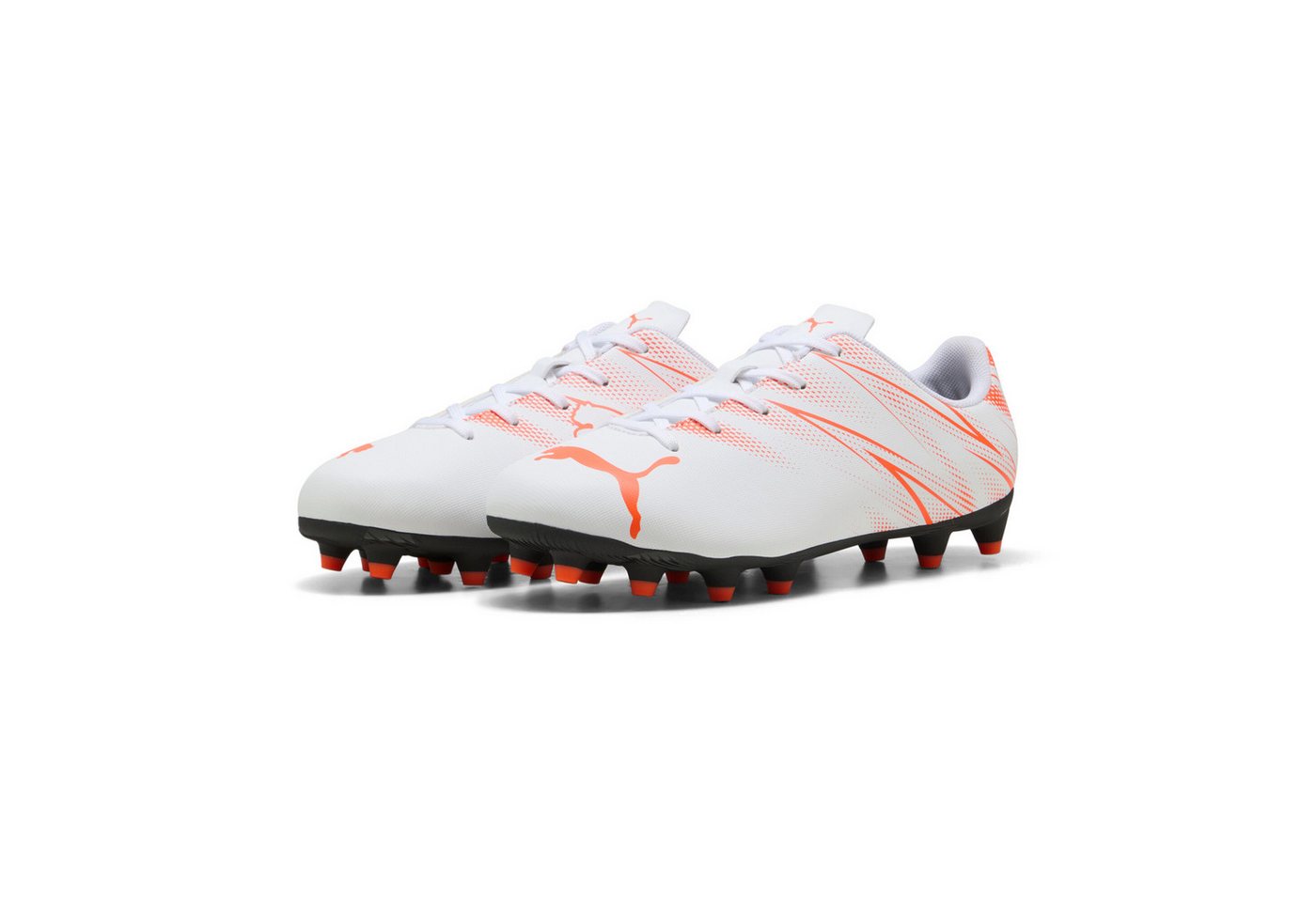 Puma ATTACANTO FG/AG JR Fußballschuh mit dynamischem Grafikprint, mit Schnürung, aus Synthetik