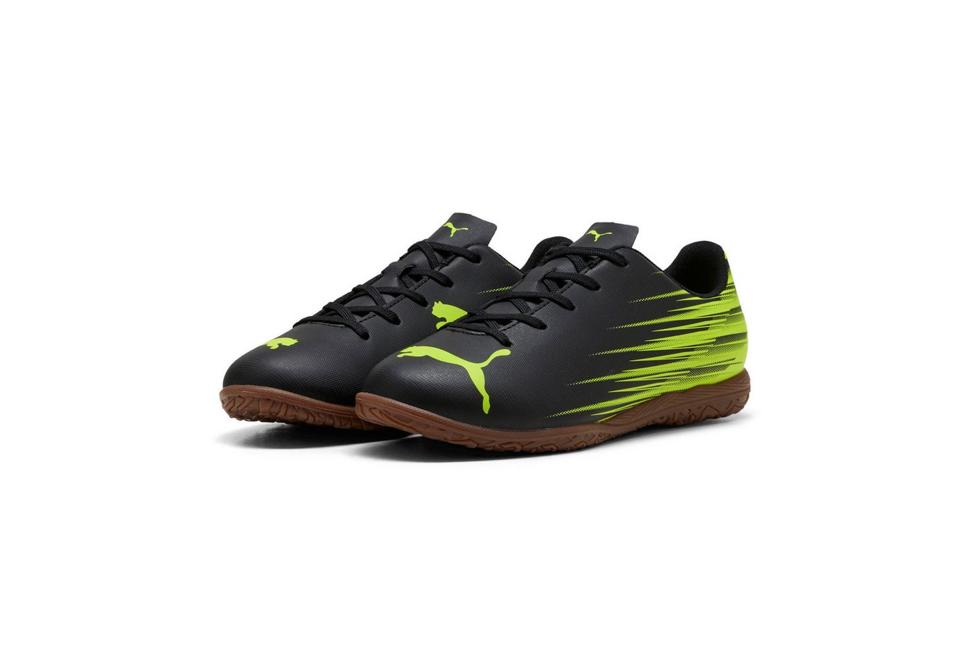 Puma ATTACANTO II IT JR Fußballschuh (für Kinder und Jugendliche) für Hallenböden, mit weichem Synthetik-Obermaterial (schwarz)