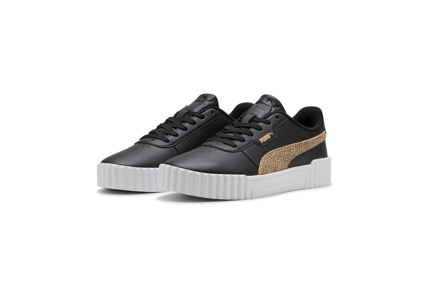 Puma CARINA 3.0 TOPCAT Sneaker für aktiven Alltag, mit Textil-Innenmaterial, sportlicher Stil (schwarz)
