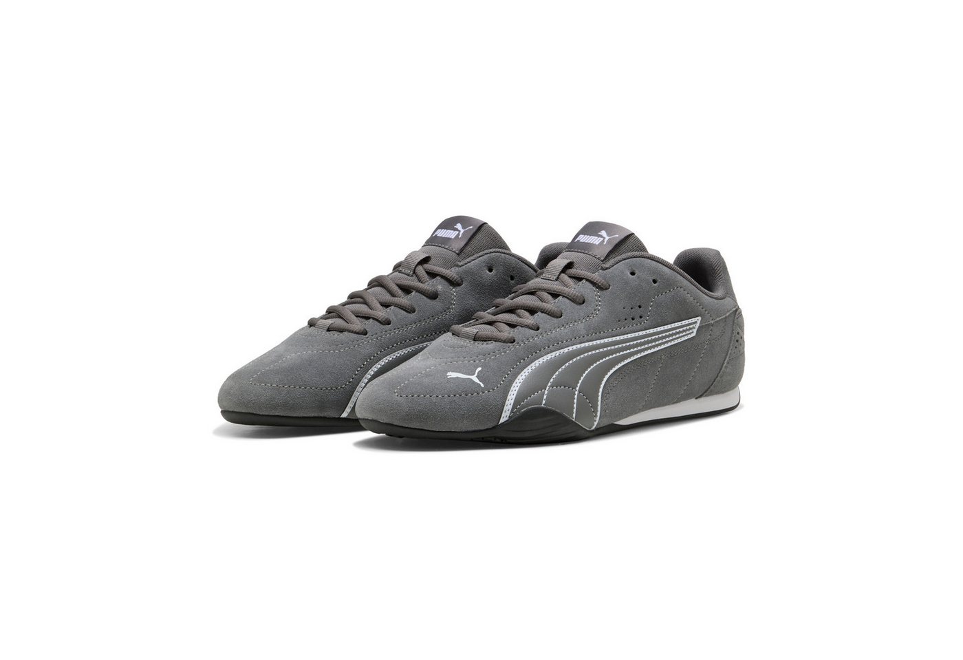 Puma CATCH SD Sneaker für sportliche und lässige Looks, mit Leder-Obermaterial (grau/weiß)