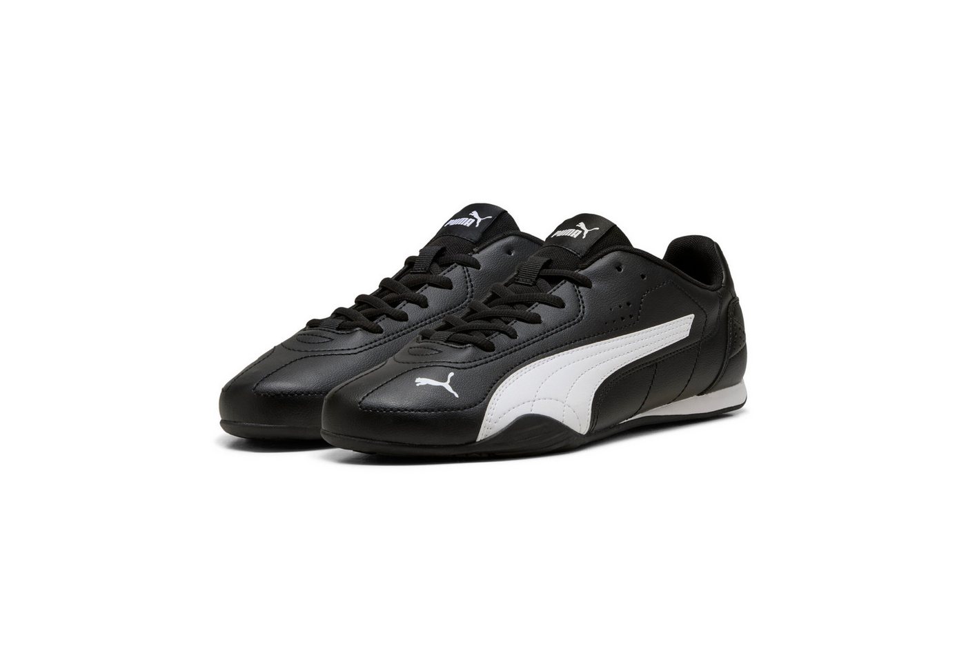 Puma CATCH Sneaker mit Schnürung, leicht profilierte Gummilaufsohle (schwarz/weiß)
