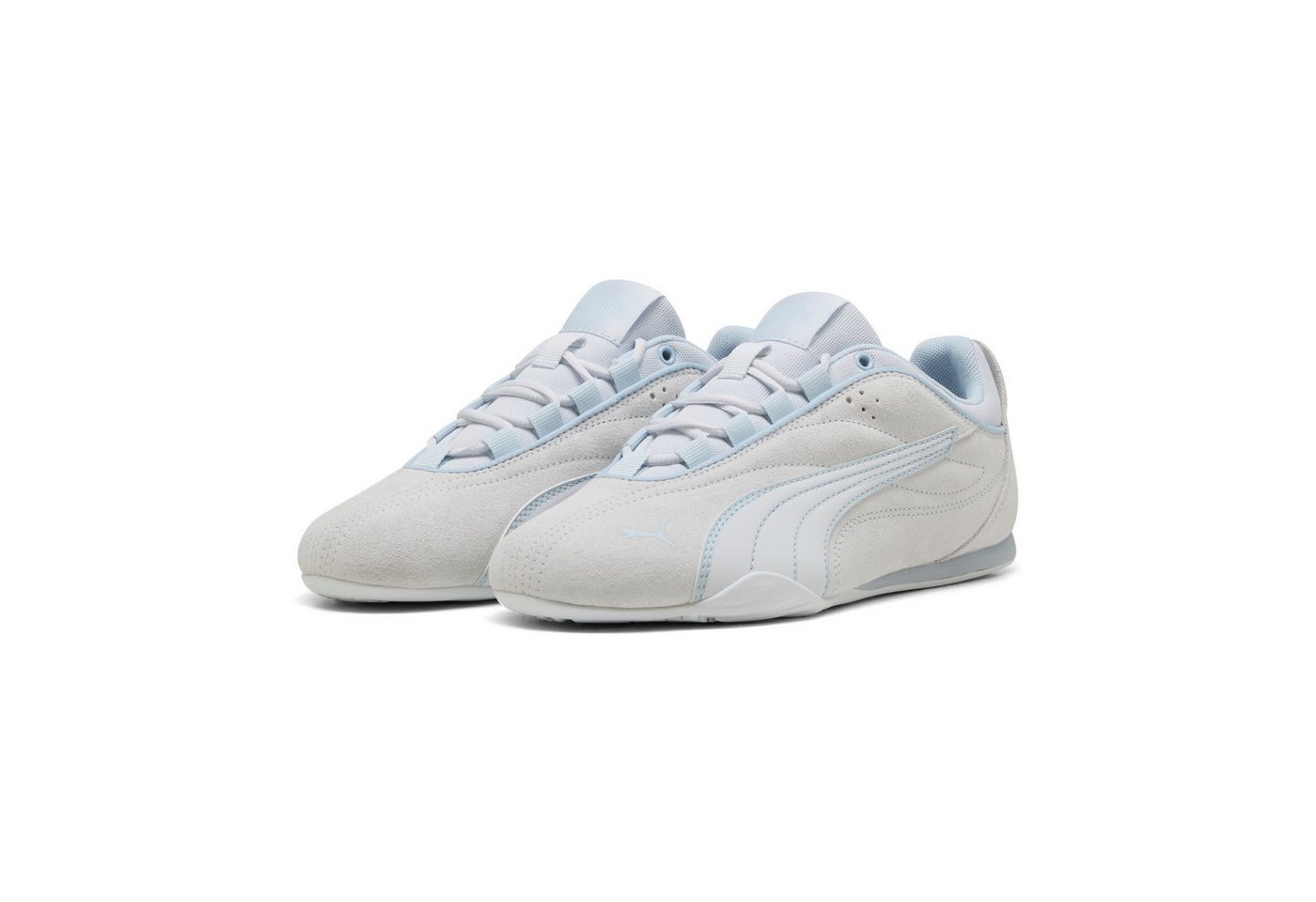Puma CATCH SOLEIL SD Sneaker mit Schnürung, mit leicht profilierter Gummisohle, aus Leder (silber)