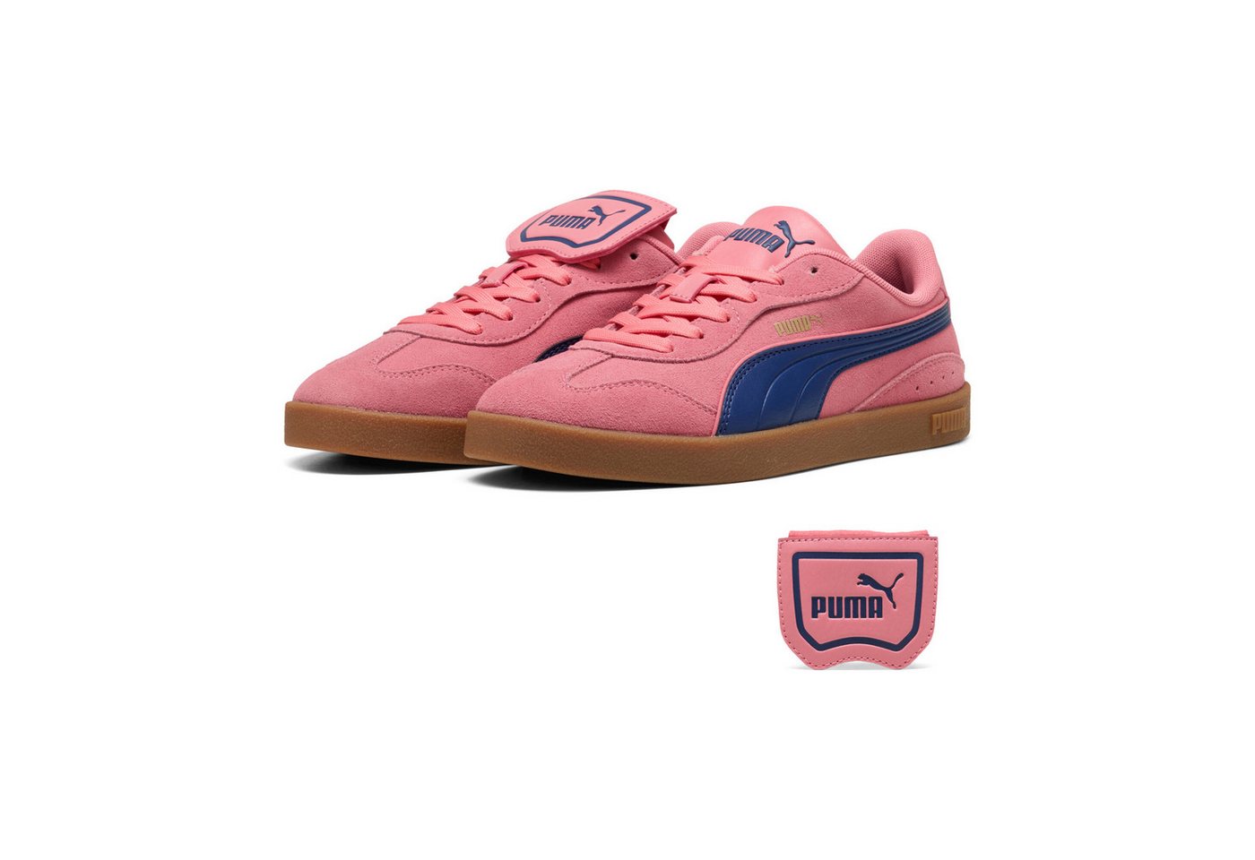 Puma CLUB AZURA SD Sneaker für sportlichen Look im Alltag, mit Leder-Obermaterial (rosa/blau)