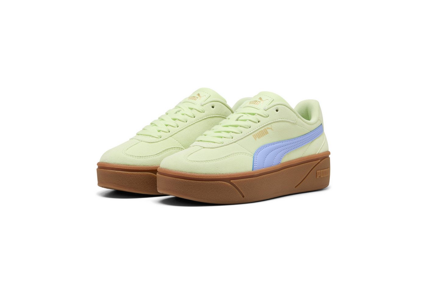 Puma CLUB II ERA PLATFORM SD WNS Sneaker Obermaterial aus Leder, Innenmaterial aus Textil (Apple Spritz-Intense Lavender)