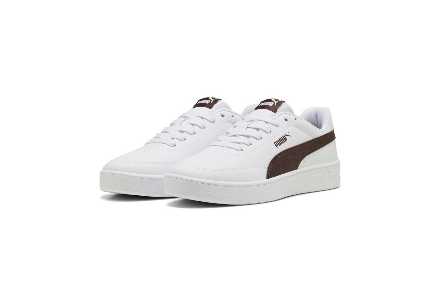 Puma COURT CLASSIC CLEAN Sneaker mit SoftFoam+ Innensohle, mit Synthetik-Obermaterial, mit Schnürung