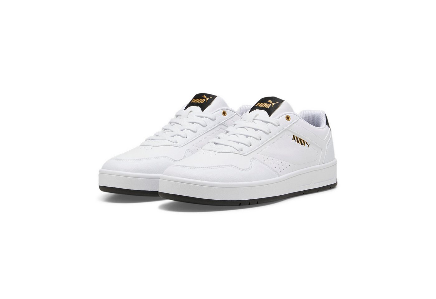 Puma COURT CLASSIC Sneaker (weiß/schwarz/gold)