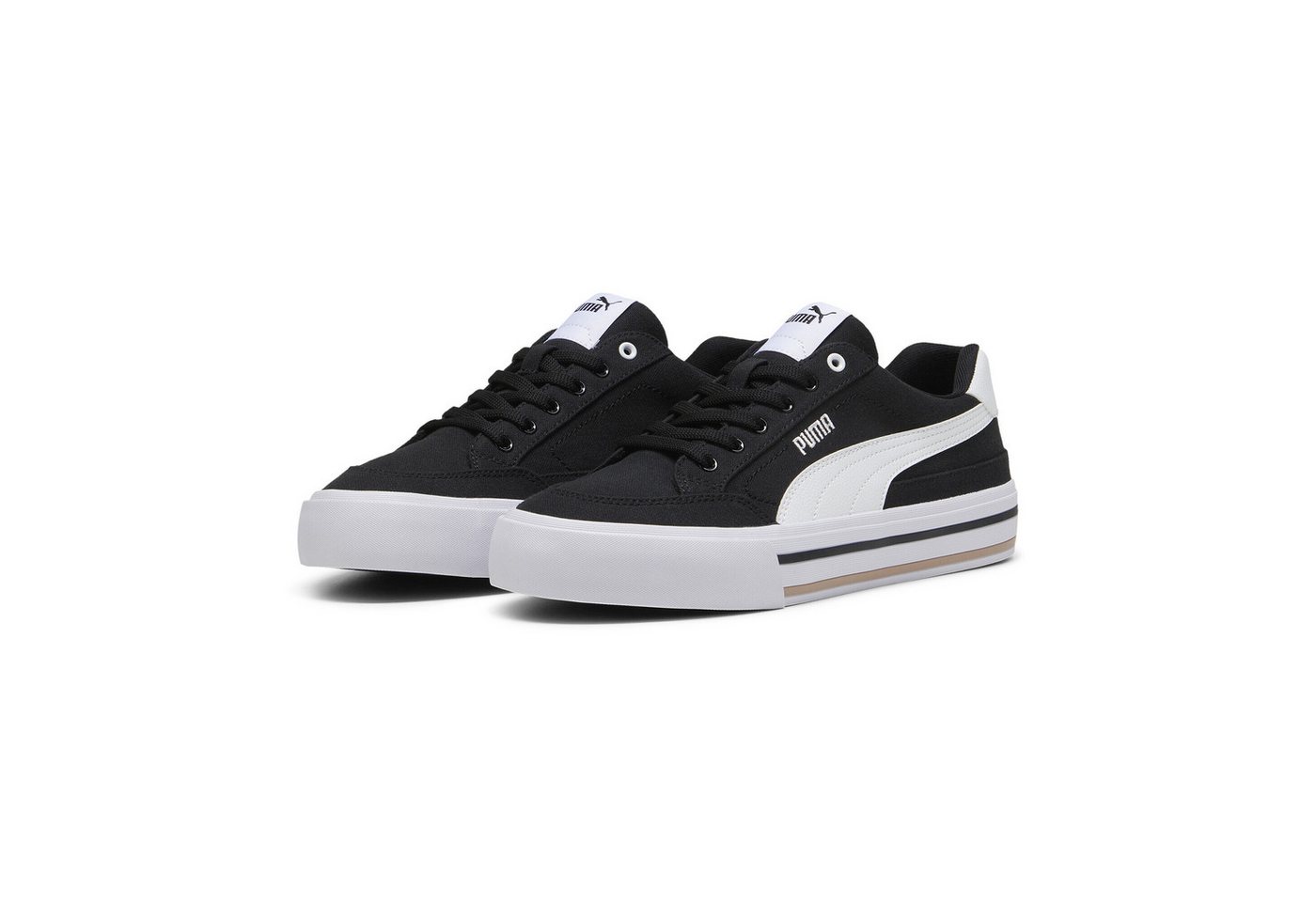 Puma Court Classic Vulcanised Formstrip Sneakers Erwachsene Sneaker (schwarz)