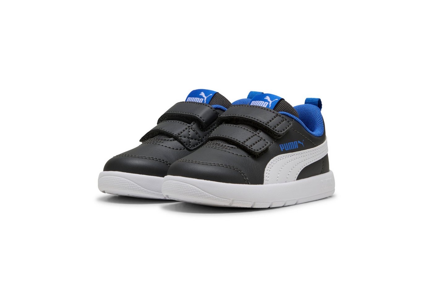 Puma COURTFLEX V3 V INF Sneaker für Kinder (grau/weiß/blau)