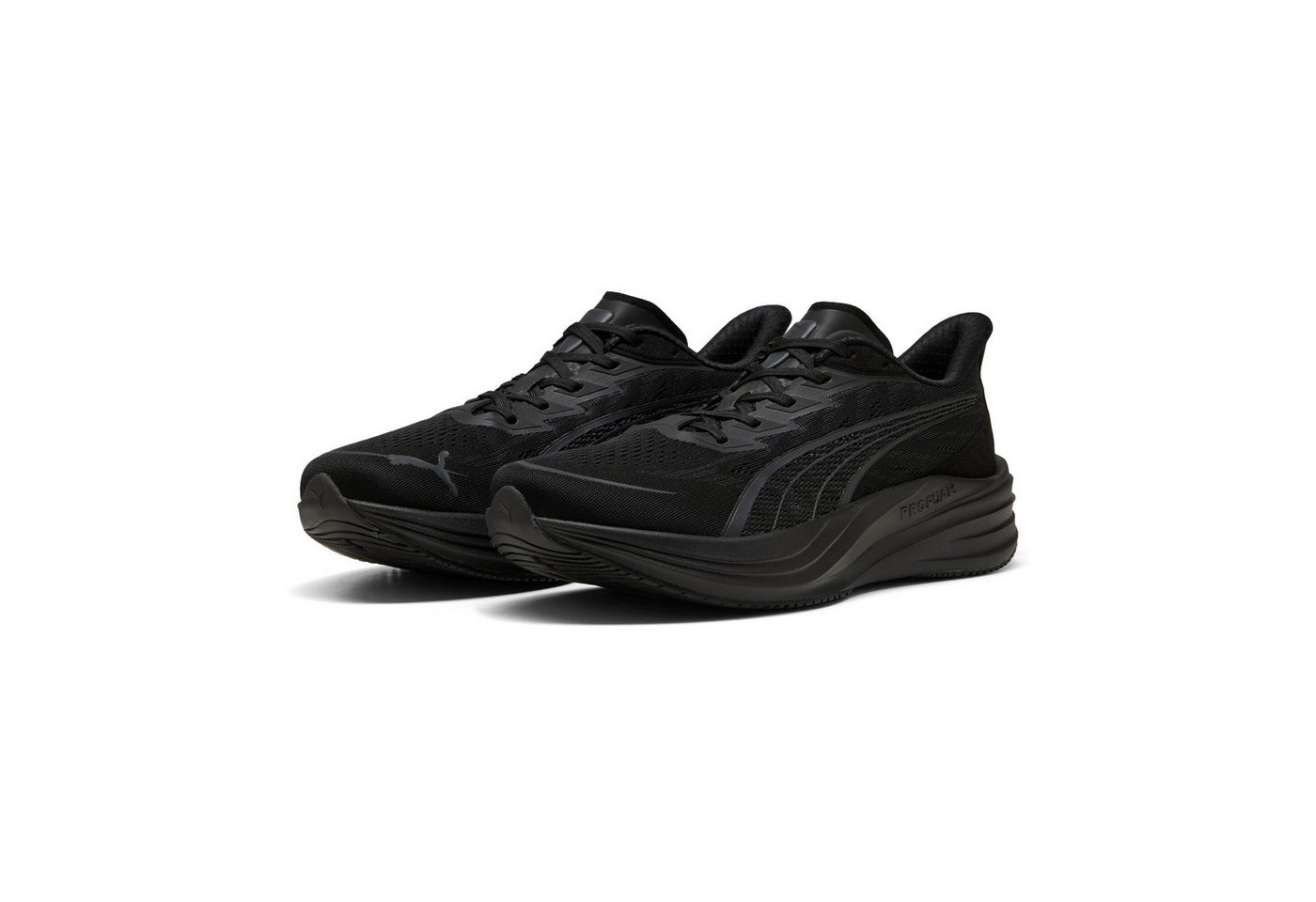 Puma DARTER PRO 2 Laufschuh mit ProFoam Dämpfungstechnologie, leichtes Textil-Obermaterial (schwarz/grau)