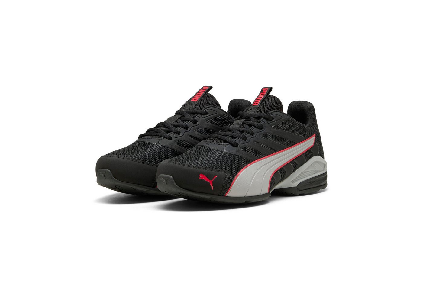 Puma ELECTRO Sneaker für sportliche Aktivitäten und Streetwear, mit Schnürung (schwarz/grau/rot)