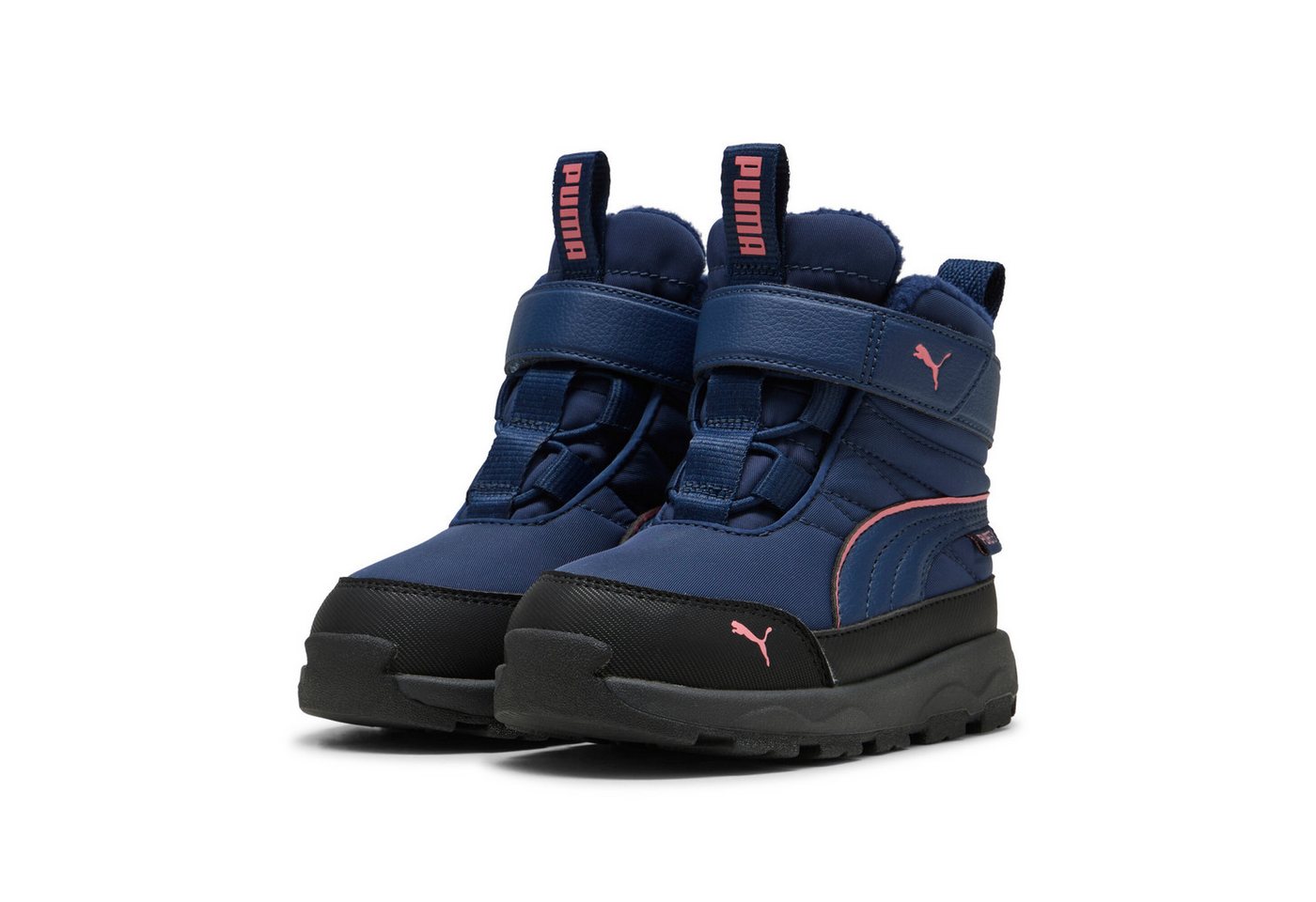 Puma EVOLVE BOOT PURETEX AC+INF Winterboots Snowboots, Winterstiefel, Winterschuhe, für Kinder, wasserdicht (blau/rosa)