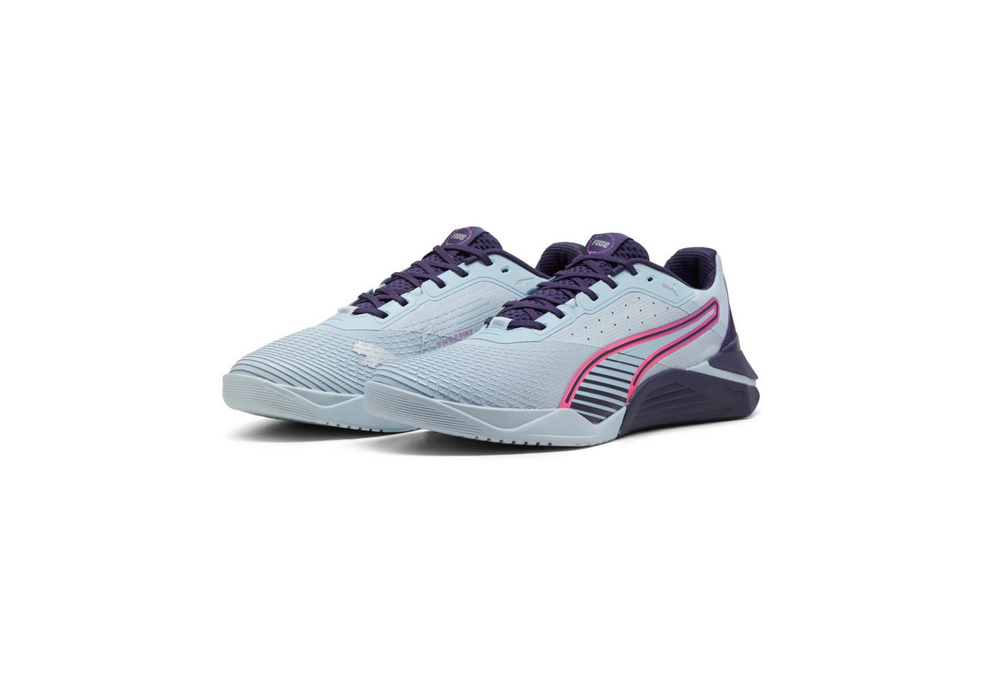 Puma FUSE 4.0 Trainingsschuh mit Schnürung, leicht profilierte und abriebfeste Gummilaufsohle (schwarz/rosa)