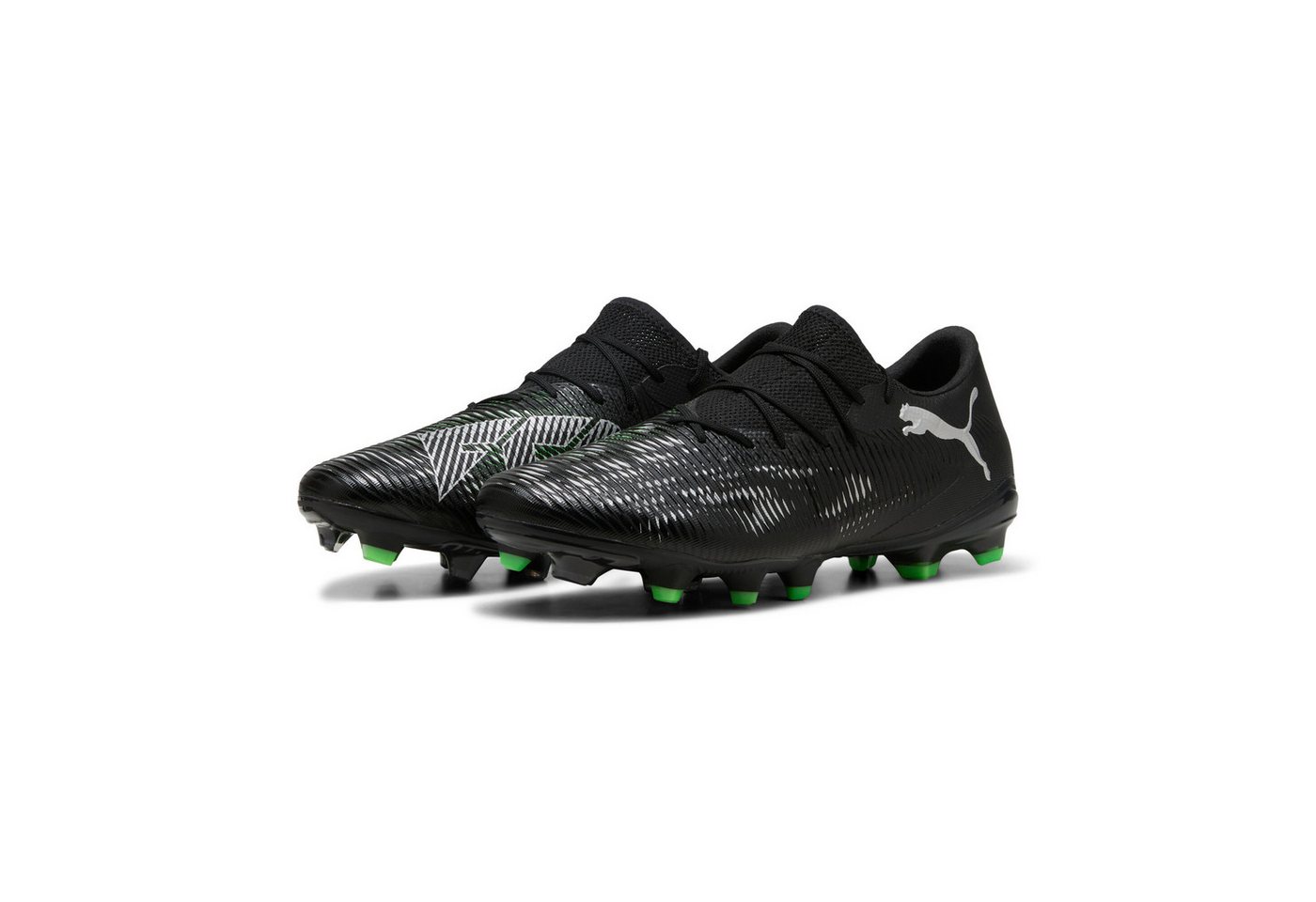 Puma FUTURE 8 MATCH LOW FG/AG Fußballschuh für Rasenplätze (schwarz/grau/grün)