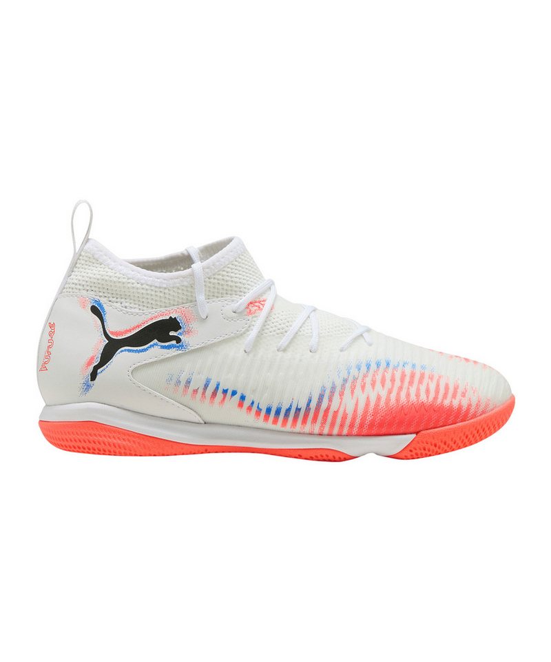 Puma FUTURE 8 Match Mid IN Untamed Kids Weiß Fußballschuh