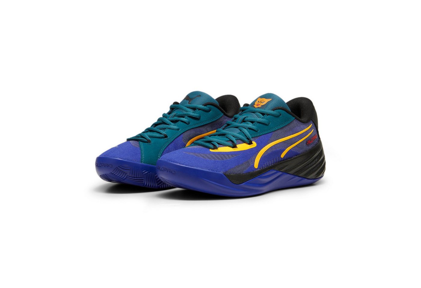Puma Hallen-Indoorschuhe All-Pro Nitro Crowd Craze blau/bunt Herren Badmintonschuh
