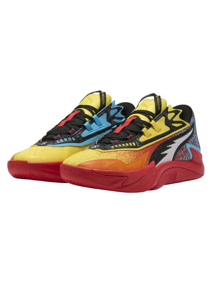 Puma Hallen-Indoorschuhe Scoot Zeros II Caution Rickie (Basketball) bunt Badmintonschuh