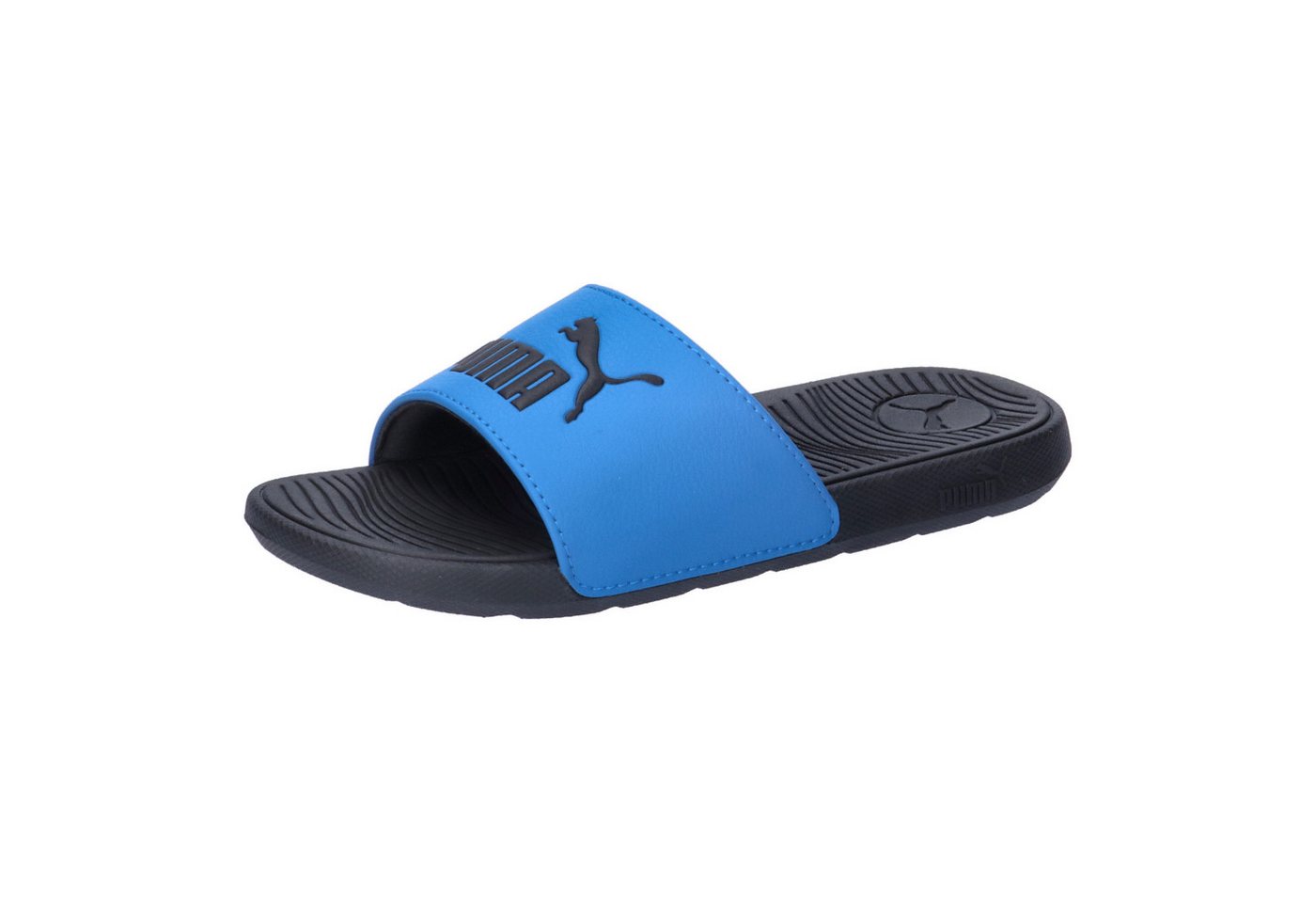 Puma Kinder Badeschlappen Cool Cat 2.0 PS 390884 Badeschuh (blau/schwarz)
