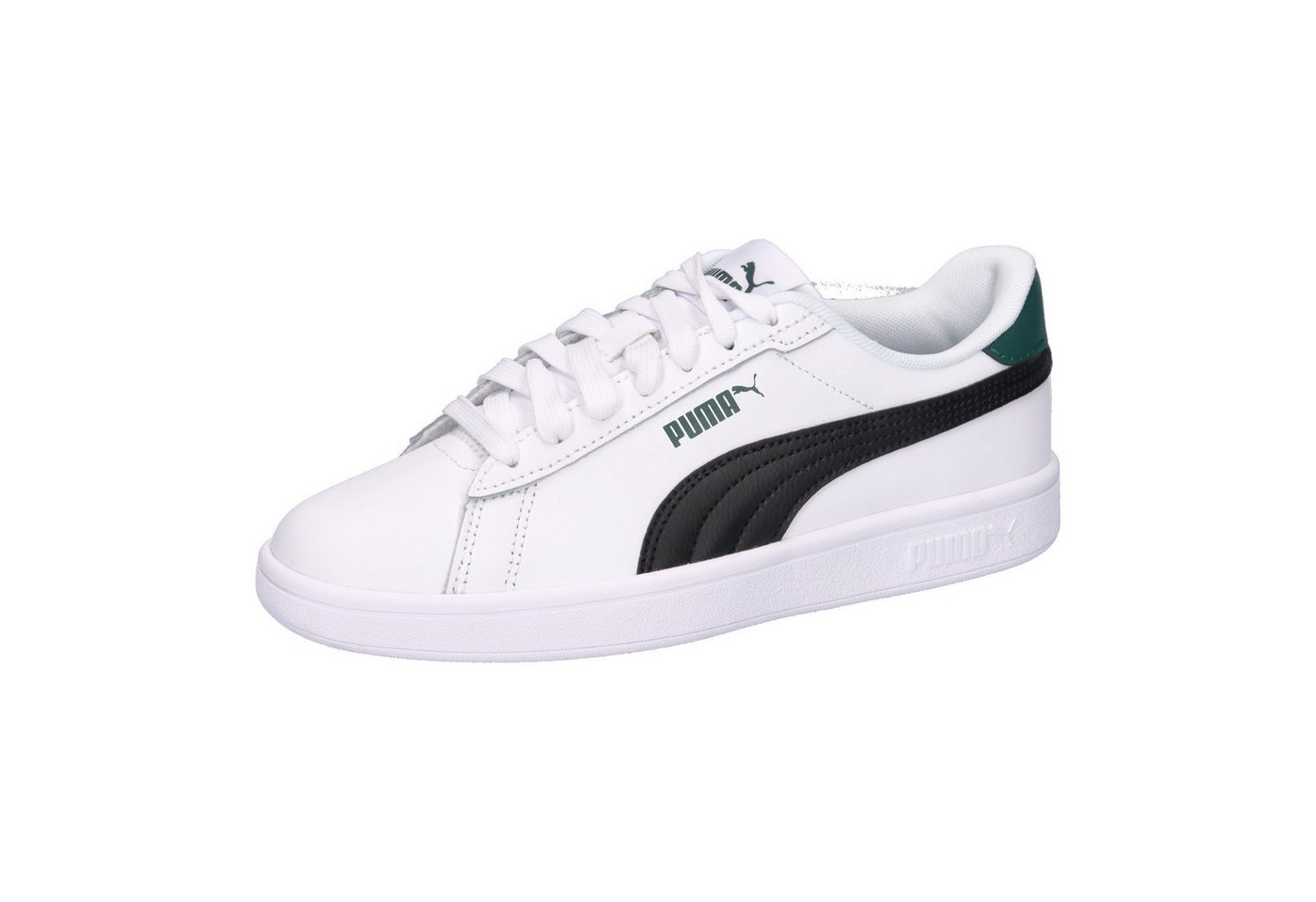 Puma Kinder Sneaker Smash 3.0 L Jr 392031 Sneaker (weiß/schwarz/grün)