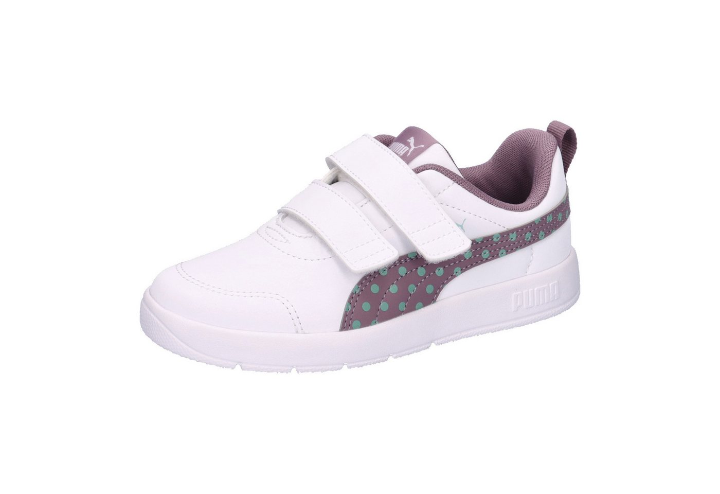 Puma Mädchen Sneaker Courtflex V3 Dotty V PS 398758 Sneaker