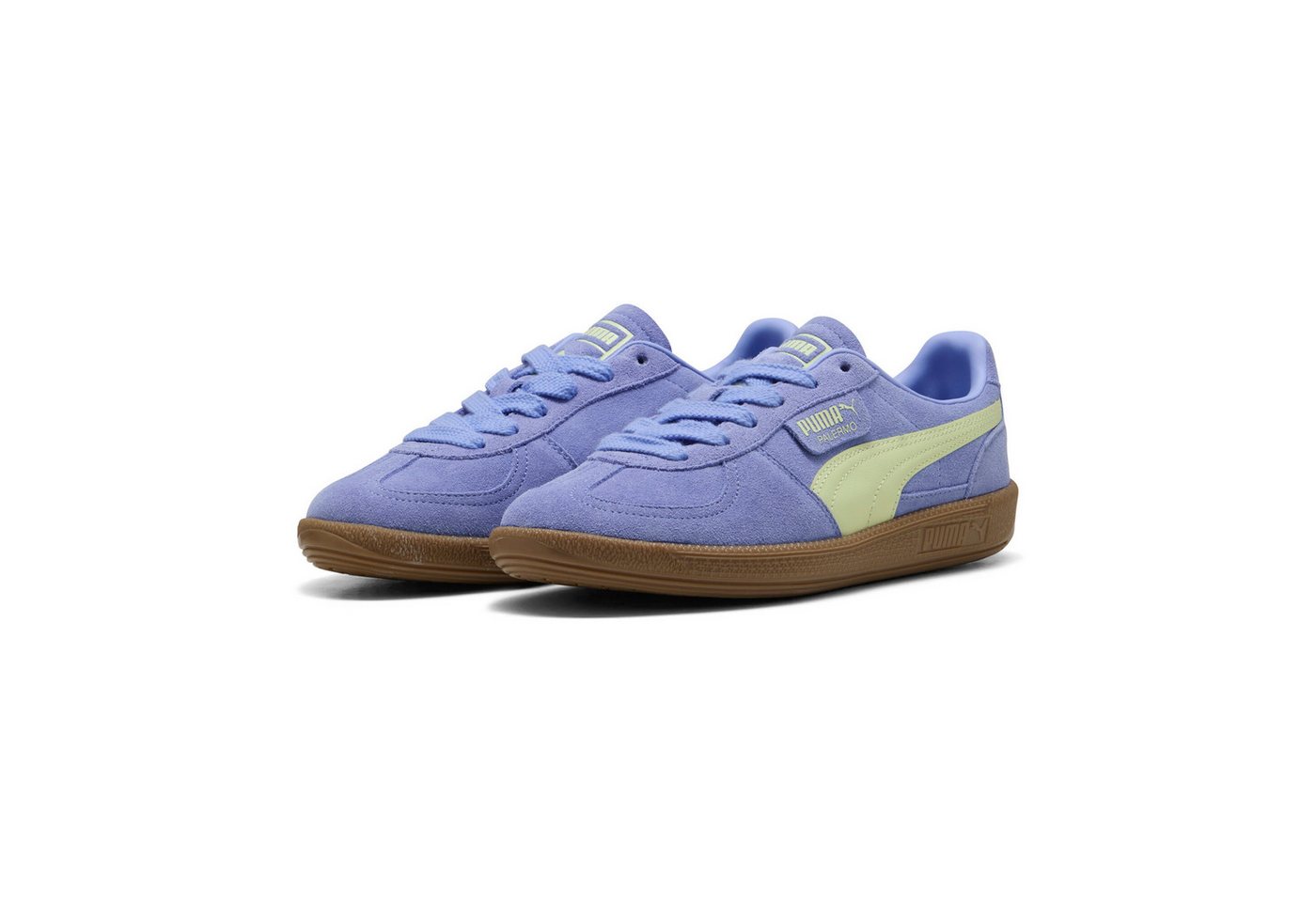 Puma PALERMO Sneaker für Alltag, aus Leder, mit Schnürverschluss (Intense Lavender-Gum)