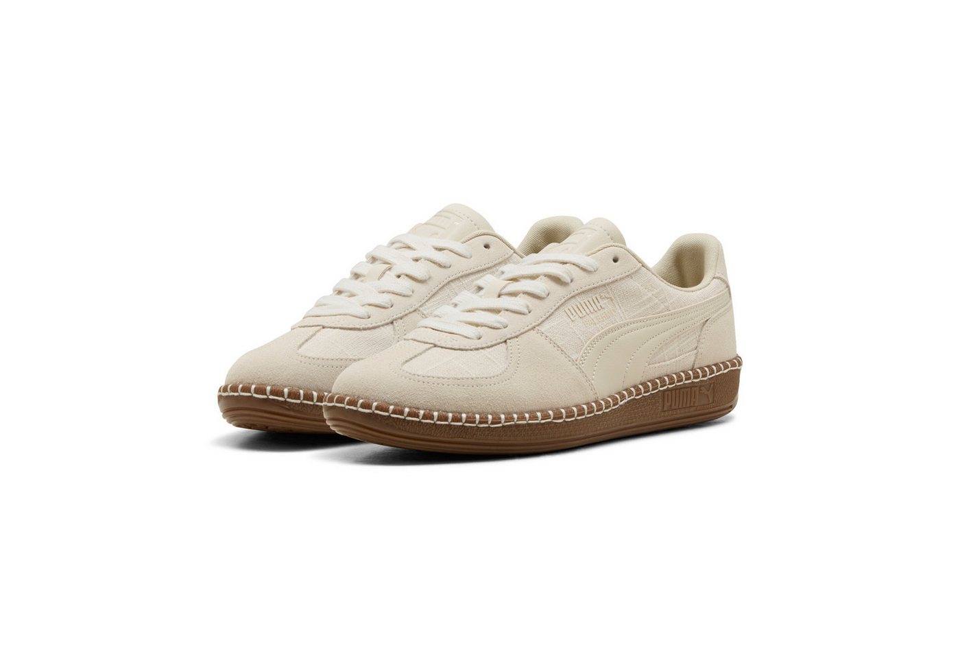 Puma PALERMO STRAW Sneaker mit profiliertem Laufsohlenprofil, mit Gummilaufsohle, mit Schnürung