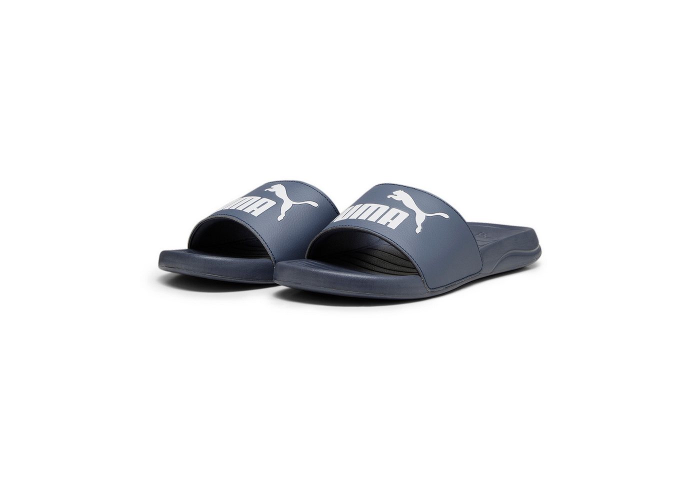 Puma POPCAT 20 BX Badesandale für Strand, Pool und Freizeit, mit weichem Textil-Innenmaterial (blau/weiß)