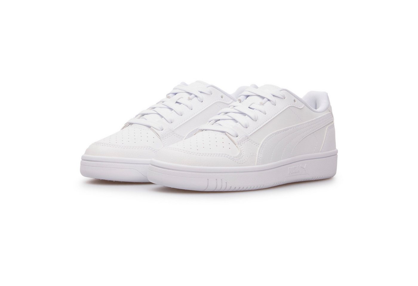 Puma REB-L JR Sneaker niedrige Silhouette, mit Schnürung, mit Gummidetails am Knöchel (weiß)