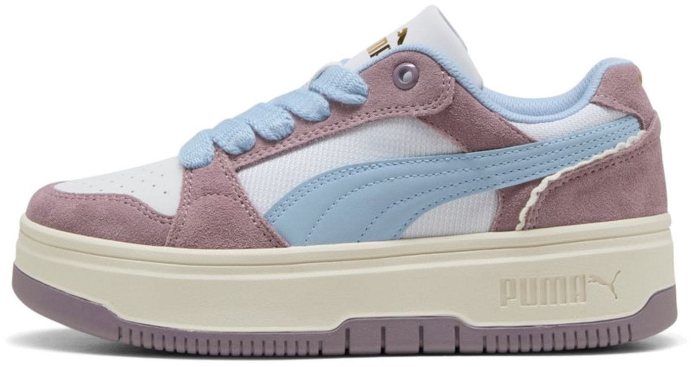 Puma Rebound Femme Memoires Jr White-Haute Tropic-Plum Jam Sneaker