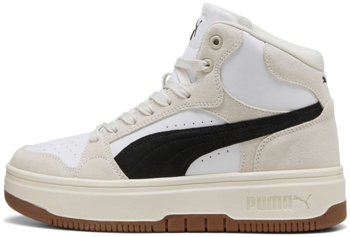 Puma Rebound Femme Mid SD White-Black-Frosted Ivory Sneaker