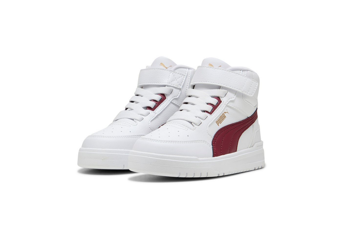 Puma SHUFFLE DOWNTOWN MID AC+ PS Sneaker (weiß/rot/gold)