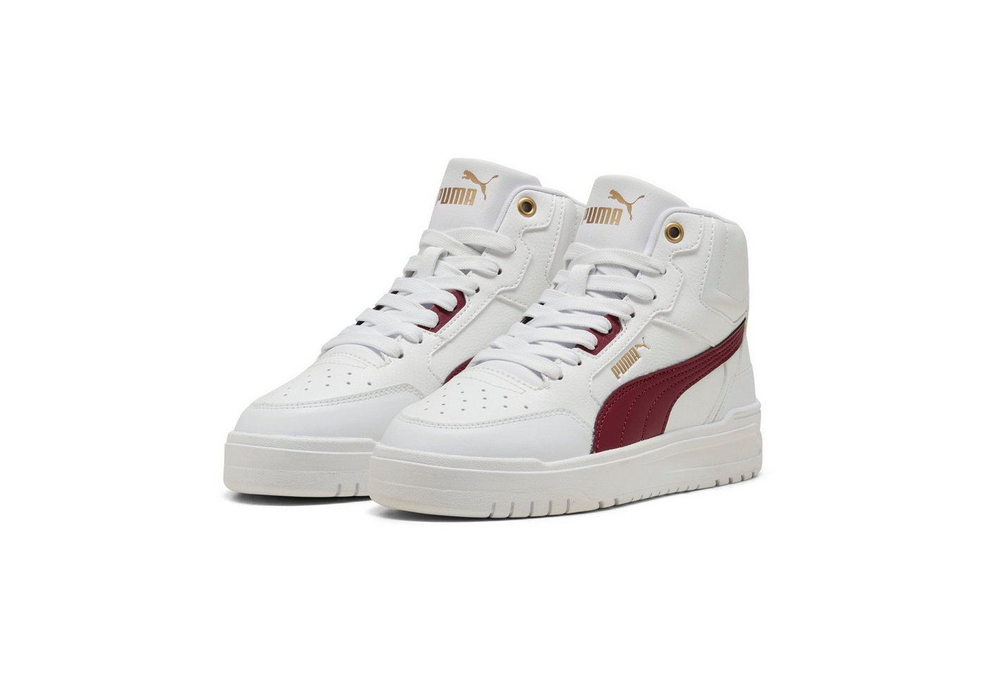 Puma SHUFFLE DOWNTOWN MID JR Sneaker (weiß/rot/gold)