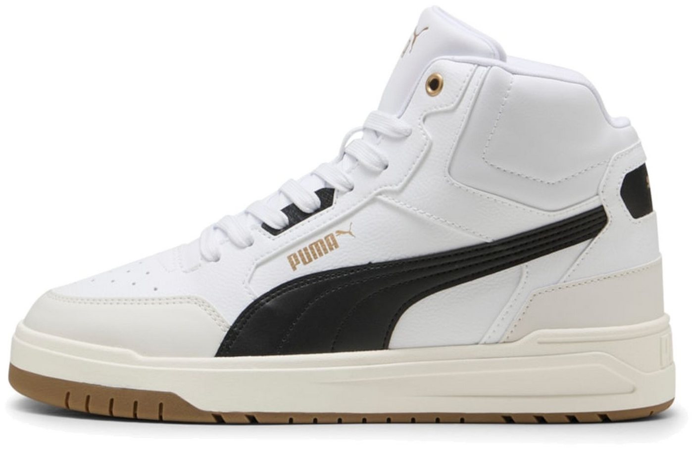 Puma Shuffle Downtown Mid White-Black-Vapor Gray Sneaker