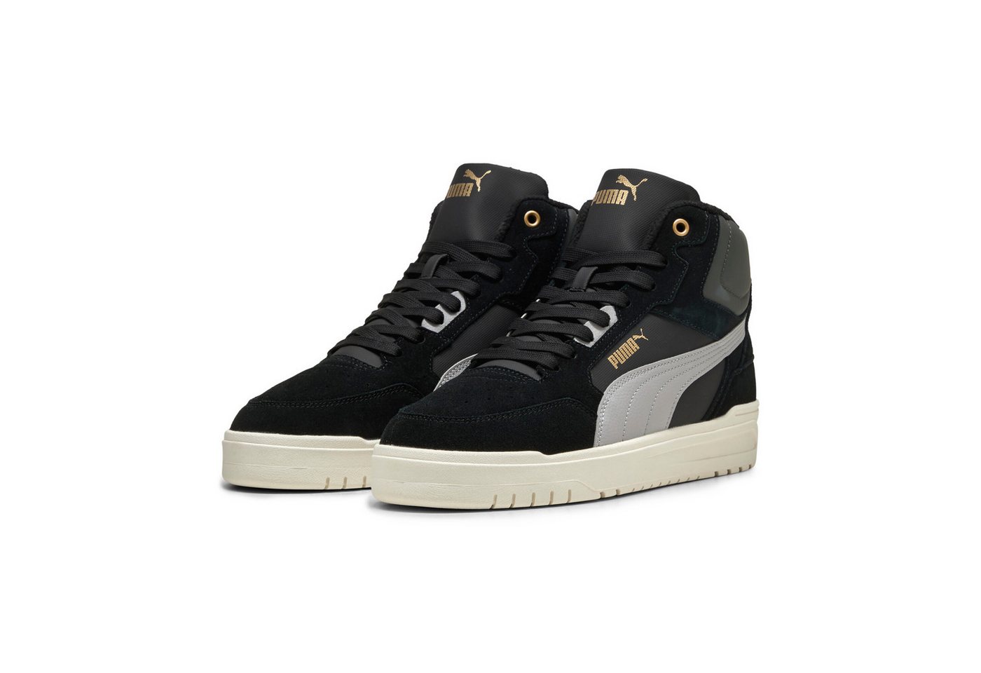 Puma SHUFFLE DOWNTOWN MID WTR Sneaker Winterschuhe, Sneakerboots, gefüttert (schwarz/grau/gold)