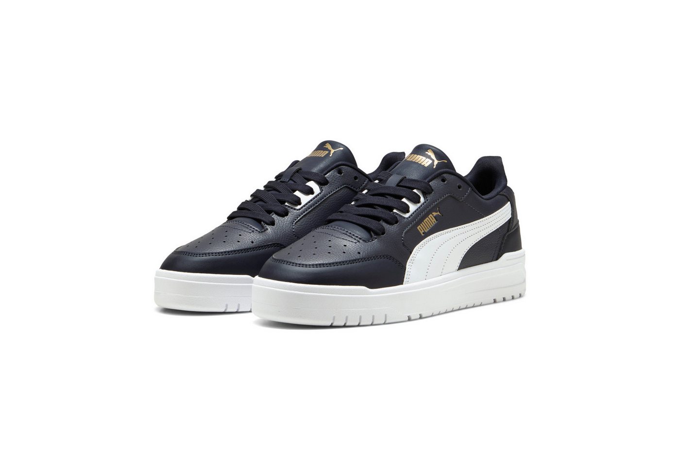 Puma SHUFFLE DOWNTOWN Sneaker leicht profilierte Gummilaufsohle, Schnürverschluss (blau/weiß)