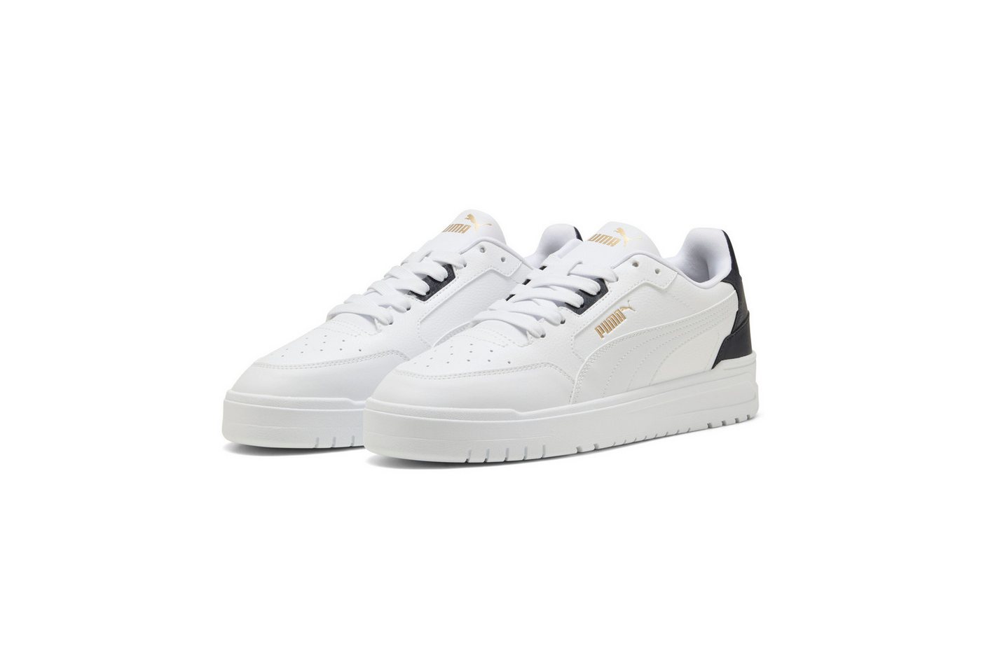 Puma SHUFFLE DOWNTOWN Sneaker leicht profilierte Gummilaufsohle, Schnürverschluss (weiß/blau)