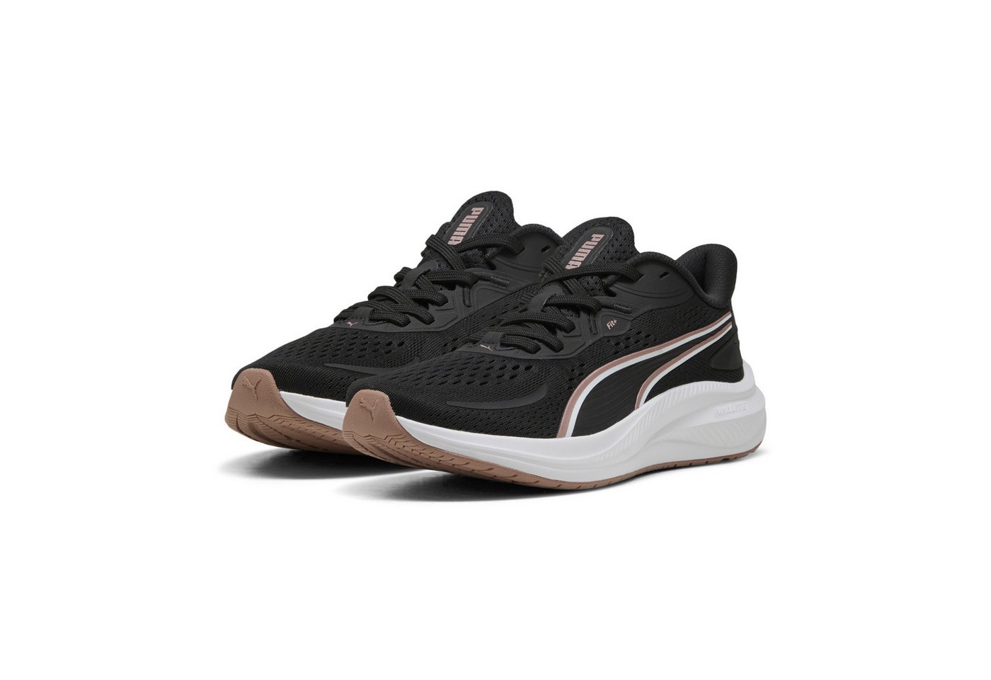 Puma SKYROCKET LITE 2 Laufschuh für sportliche Aktivitäten, mit SOFTFOAM+ Innensohle (schwarz/gold/weiß)
