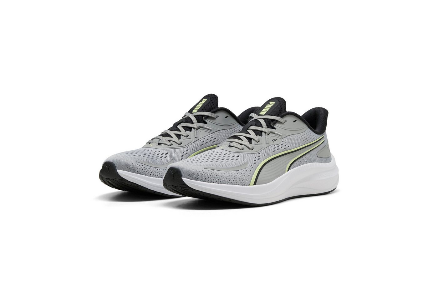 Puma SKYROCKET LITE 2 Laufschuh mit SOFTFOAM+ Innensohle, mit FIT PLUS Schnürsystem (grau/weiß)