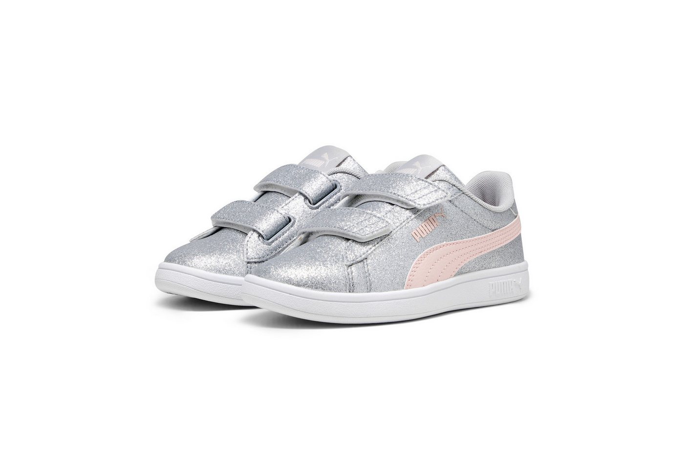 Puma SMASH 3.0 GLITZ GLAM V PS Sneaker (grau/rosa)